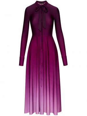Džerzej šaty na gombíky Oscar De La Renta fialová