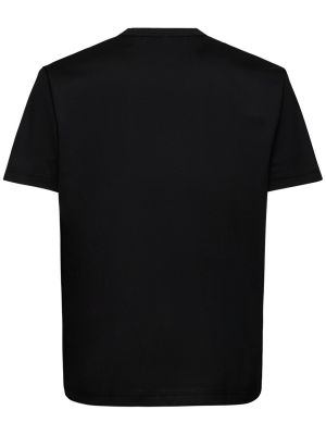 Džerzej bavlnené tričko s potlačou Junya Watanabe čierna