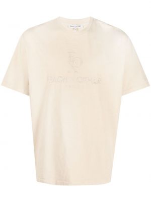 T-shirt brodé en coton Each X Other beige