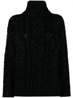 Пуловер с кристали Ermanno Scervino черно