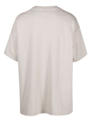 Bavlněné tričko s potiskem Facetasm béžové