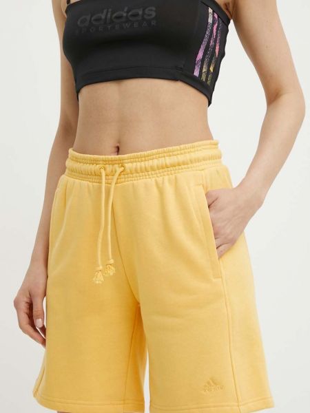 Pantaloni scurți cu talie înaltă Adidas galben