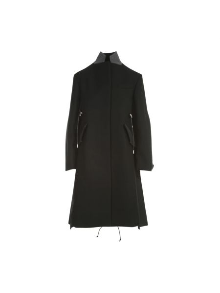 Manteau en laine Sacai noir