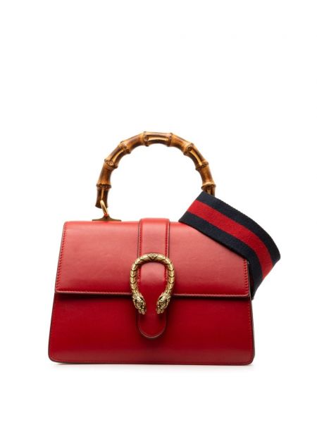 Бамбукови чанта Gucci Pre-owned червено