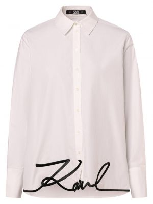 Bluzka bawełniana Karl Lagerfeld biała