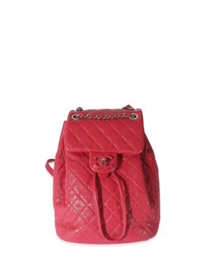 Prešívaný batoh Chanel Pre-owned červená