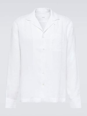 Lniana koszula Lardini biała