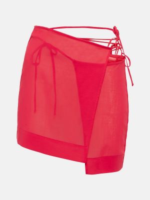 Asimetrična mini suknja Nensi Dojaka ružičasta