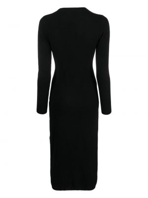 Kašmírové dlouhé šaty Simonetta Ravizza černé