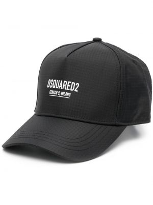 Cappello con visiera con stampa Dsquared2 nero
