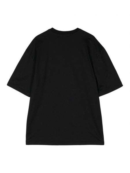 Haftowana koszulka bawełniana Anrealage czarna