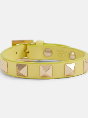 Bracelet en cuir Valentino Garavani jaune