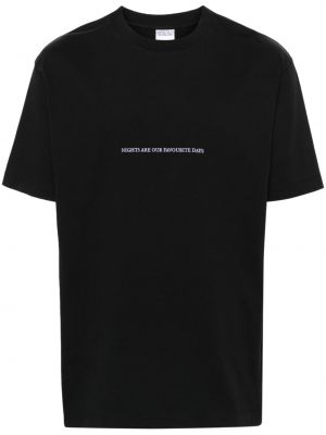 Raštuotas medvilninis marškinėliai Marcelo Burlon County Of Milan juoda