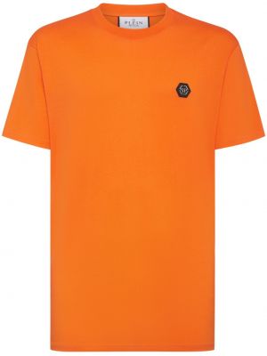 Памучна тениска Philipp Plein оранжево