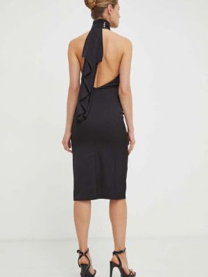 Sukienka z dekoltem typu halter dopasowany Karl Lagerfeld czarny