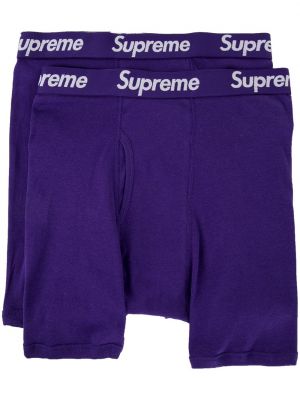 Боксеры с логотипом Supreme, фиолетовые