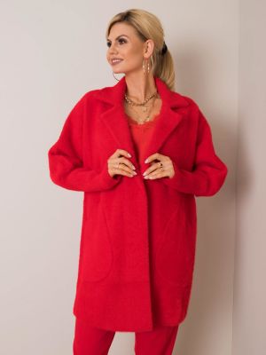 Палто от алпака вълна Fashionhunters червено