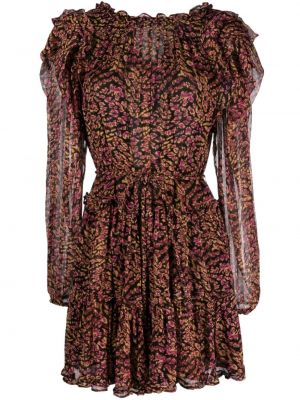 Svilena haljina s cvjetnim printom s printom Ulla Johnson
