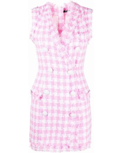 Mini vestido de tweed Balmain rosa