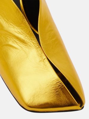 Calzado de cuero Jil Sander dorado