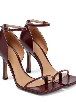 Kožené sandály Bottega Veneta hnědé