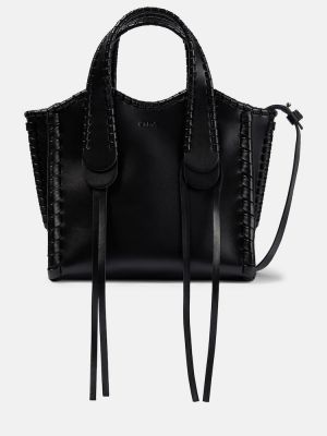 Kožená nákupná taška Chloã© čierna