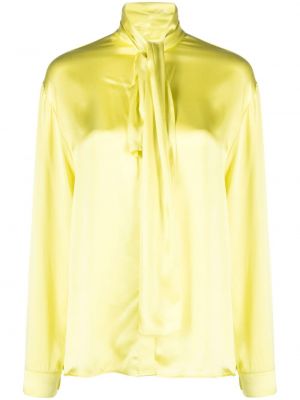 Hodvábna sukňa s mašľou Balenciaga Pre-owned žltá