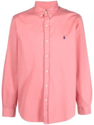 Růžová košile s výšivkou Polo Ralph Lauren