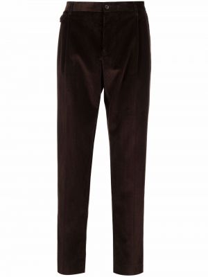 Pantalones rectos de pana Dolce & Gabbana marrón