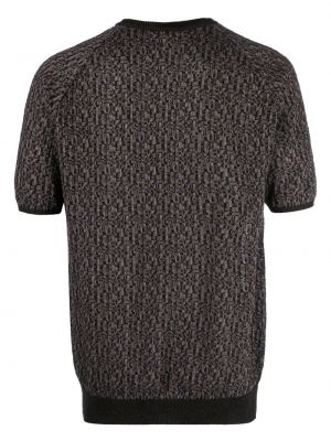 Sweter żakardowy Stephan Schneider brązowy