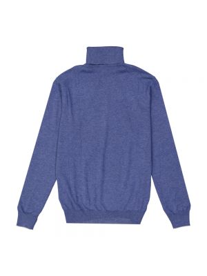 Jersey cuello alto de lana de tela jersey Brunello Cucinelli azul