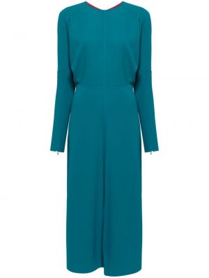 Μίντι φόρεμα ντραπέ Victoria Beckham πράσινο