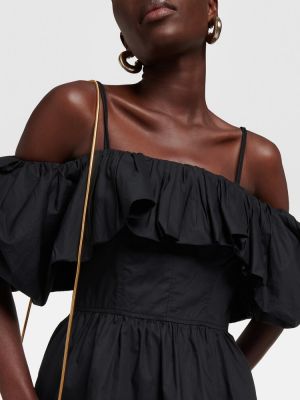 Βαμβακερή φόρεμα Ulla Johnson μαύρο