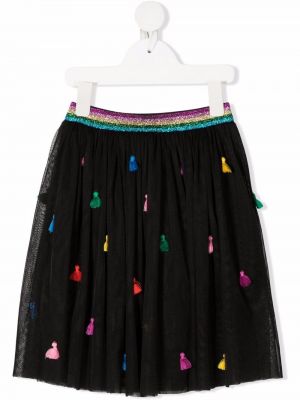 Tyll brodert skjørt for jenter Stella Mccartney Kids svart