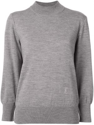 Jersey con bordado de tela jersey Yves Saint Laurent Pre-owned gris
