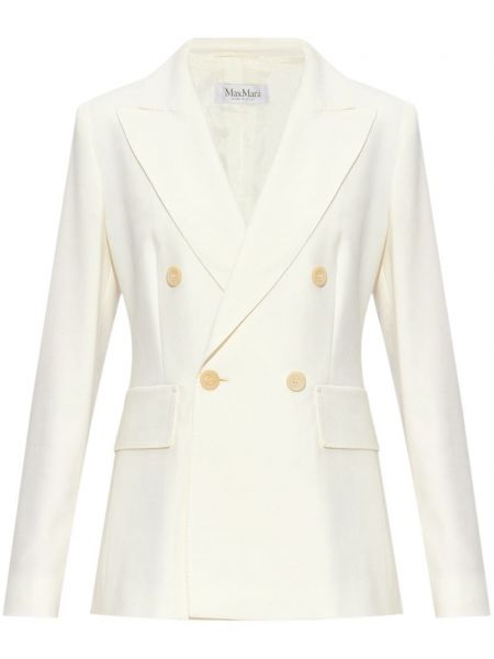 Dobbeltradet blazer Max Mara hvid