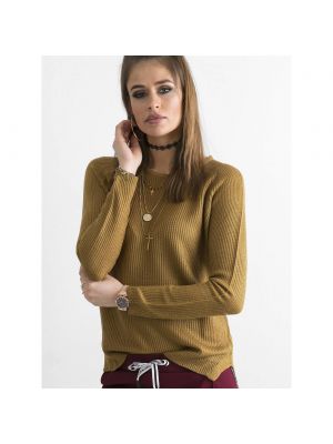 Dzianinowe sweter Fashionhunters - brązowy