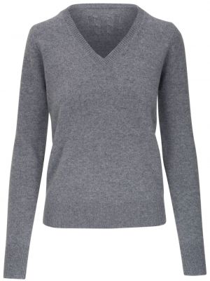 Кашмирен пуловер с v-образно деколте Nili Lotan сиво