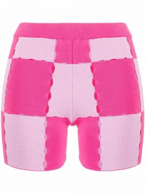 Trykt strikket shorts Jacquemus rosa