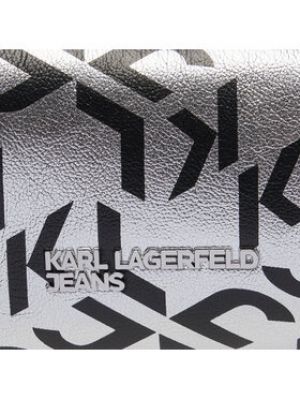 Kabelka Karl Lagerfeld Jeans stříbrná