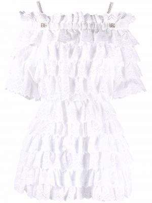 Blonder ruffle dress Dolce & Gabbana hvit