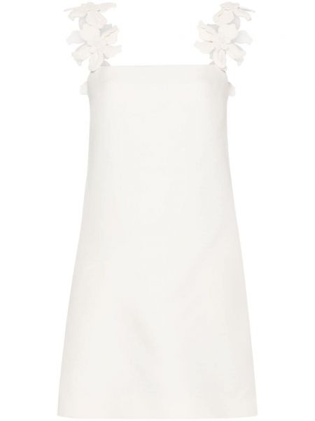 Květinové mini šaty Valentino Garavani bílé
