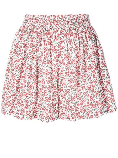 Kratke hlače s cvetličnim vzorcem s potiskom Bambah rdeča