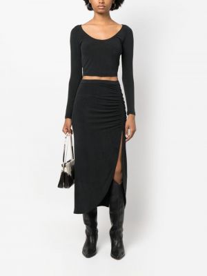 Drapované midi sukně Iro černé