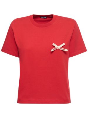Памучна тениска от джърси Jacquemus червено