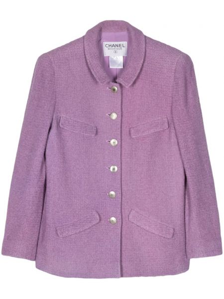 Jachetă lungă cu nasturi Chanel Pre-owned violet