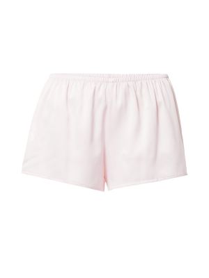 Jednofarebné saténové nohavice z polyesteru Lingadore - ružová