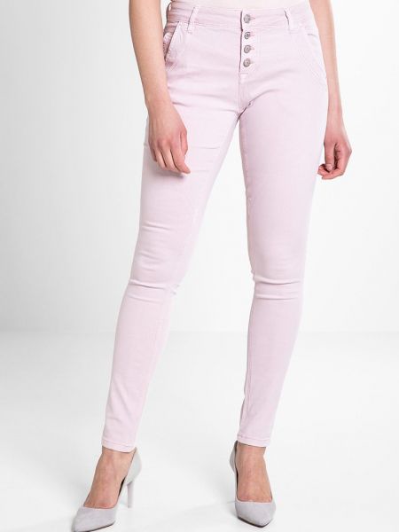 Jeansy skinny Cream różowe