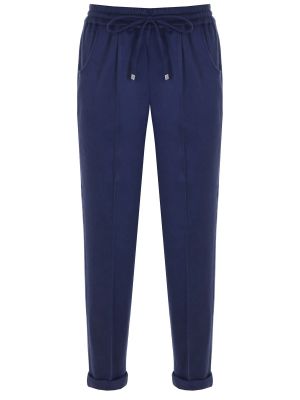 Кашемировые брюки Kiton синие