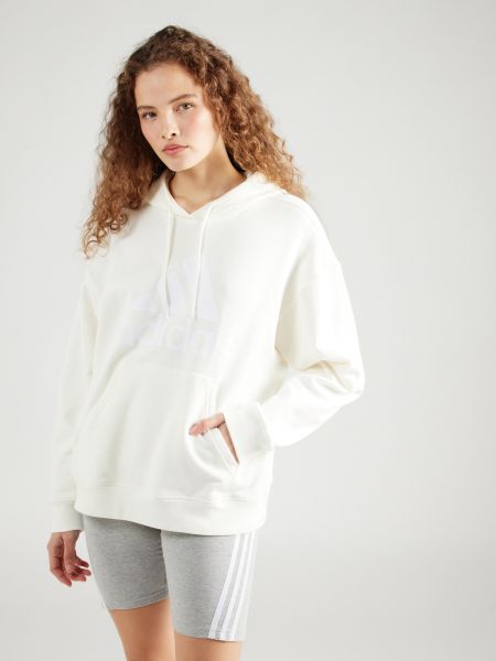 Пуловер с качулка Adidas Sportswear бяло